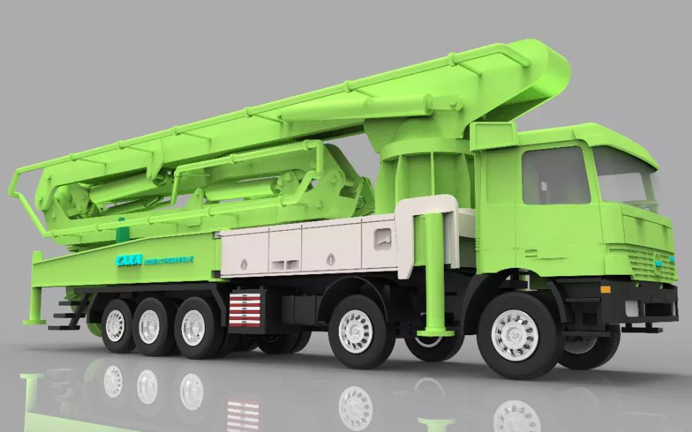 CAXA 3D大賽：工業組一等獎-混凝土泵車詳解