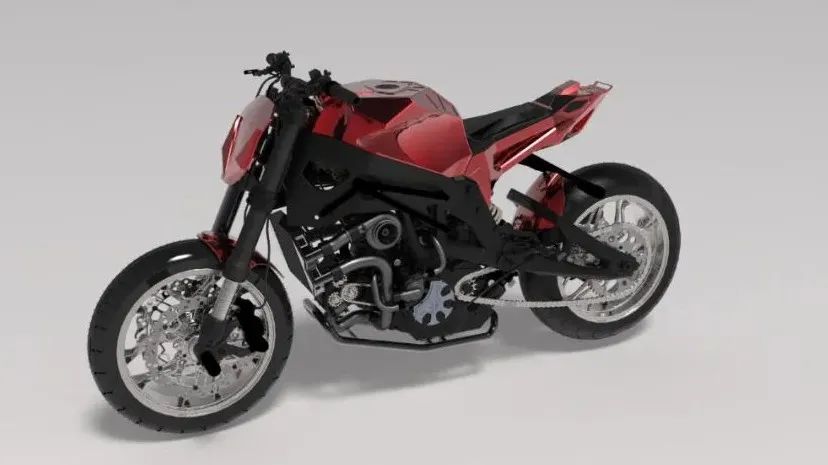 CAXA 3D大賽：創意組一等獎-重型摩托車詳解
